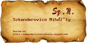 Szkenderovics Mihály névjegykártya
